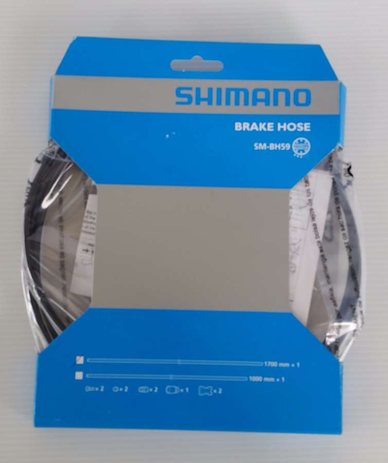 สายดิสเบรค Shimano SM-BH59 ยาว 1700 mm.และชุดตาไก่ปลายสายดิสเบรค 2 ชุด