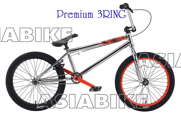 Model	:  THREE RING<br />Frame	:  Gen2 frame w/ 20.8&quot; TT, double-butted DT, full chromoly, mid BB, integrated HT<br />Fork	:  1 1/8&quot; full chromoly threadless<br />Grip	:  Premium Counterfeit<br />Handlebar	:  Premium full chromoly 8&quot; rise<br />Crankset	:  175mm 10-spline, full chromoly w/ sealed mid BB<br />Gearing	:  23/8 w/ sealed bearing cassette hub and 1-piece driver<br />Tires	:  Premium street tires 120 p.s.i., 2.25&quot; front/2.0&quot; rear<br />Hubset	:  36-hole alloy sealed 3/8&quot; front 36-hole alloy cassette rear 14mm w/ 8T driver<br />Rims	:  Alienation 36-hole SW front/DW rear<br />Seat/post	:  Pivotal SL seat/Stump seatpost combo<br />Pedals	:  alloy DX loose ball w/ chromoly spindle<br />Rotor	:  Straight cable<br />Pegs	:  N/A