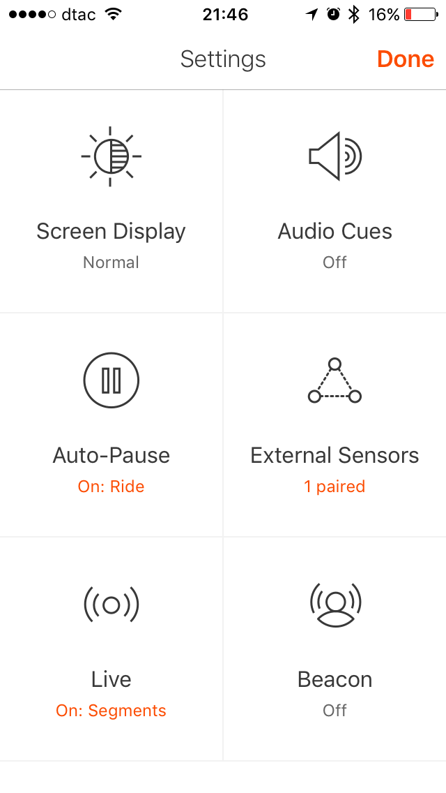 กลับมาที่หน้าsettingจะมีการpairกับ external sensorแล้ว