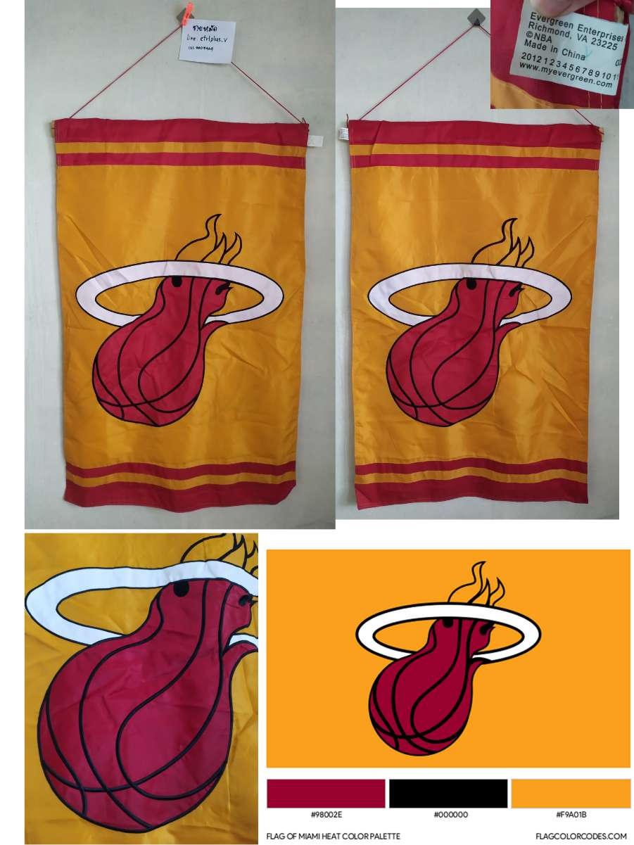 0. ธงแขวน MIAMI HEAT <br /><br /><br /><br />- My ever green<br />- NBA<br />- made in China <br />- กว้าง 69 cm. ยาว 109 cm.<br />- โลโก้ปักหน้า-หลัง<br />- มือสอง สะอาด สภาพดี ( เหมือนใหม่ )  ไม่ขาดไม่รู พร้อมใช้งาน <br /><br /><br />* โดนน้ำ 1 ครั้ง<br /><br /><br /><br />ขาย 700 บาท <br />ส่งลงทะเบียน 60 บาท / ส่งอีเอ็มเอส 80 บาท